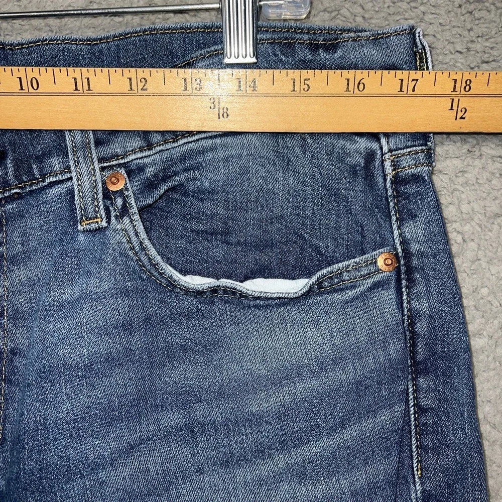 Levi's 511 Bie E Premium Jeans Men's 36 x‎ 30 Blue Faded Denim Wash Straight Leg